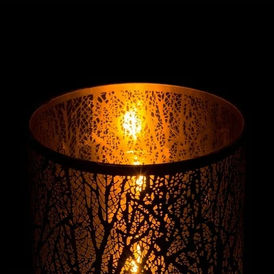 Alpine Corporation 9" Indoor/Outdoor Branching Tree Décor with Tungsten Lights and Timer Black 5 Alpine Corporation 9" Indoor/Outdoor Branching Tree Décor with Tungsten Lights and Timer Black - Image 4