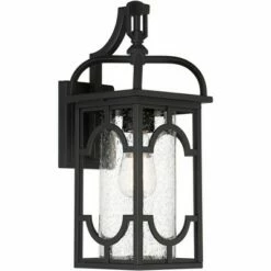 Franklin Iron Works Contemporary Lantern Outdoor Wall Light Fixture Black 17 1/2" Clear Seedy Glass for Exterior House Porch Patio -Outdoor Lighting Sales Shop unnamed file 579