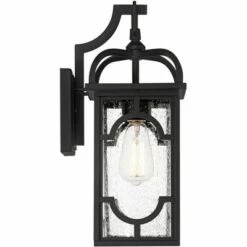 Franklin Iron Works Contemporary Lantern Outdoor Wall Light Fixture Black 17 1/2" Clear Seedy Glass for Exterior House Porch Patio -Outdoor Lighting Sales Shop unnamed file 580