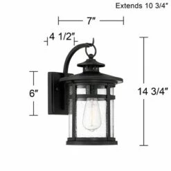 Franklin Iron Works Modern Outdoor Wall Light Fixture Black 14 3/4" Clear Glass for Exterior House Porch Patio Outside Deck Garage 12 Franklin Iron Works Modern Outdoor Wall Light Fixture Black 14 3/4" Clear Glass for Exterior House Porch Patio Outside Deck Garage -Outdoor Lighting Sales Shop unnamed file 587