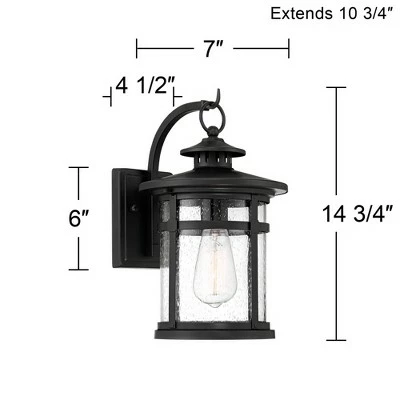Franklin Iron Works Modern Outdoor Wall Light Fixture Black 14 3/4" Clear Glass for Exterior House Porch Patio Outside Deck Garage 7 Franklin Iron Works Modern Outdoor Wall Light Fixture Black 14 3/4" Clear Glass for Exterior House Porch Patio Outside Deck Garage - Image 6