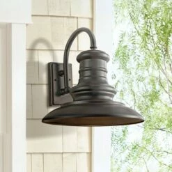 Feiss Redding Station 15" Bronze Outdoor Wall Lantern