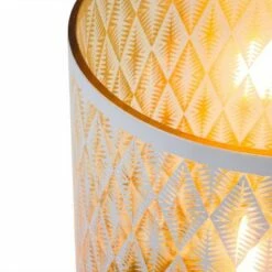 Alpine Corporation Indoor/Outdoor Diamond Lantern with Tungsten Light and Timer Warm White -Outdoor Lighting Sales Shop unnamed file 617