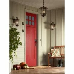 Franklin Iron Works Country Cottage Outdoor Ceiling Light Hanging Lantern Bronze 19" Clear Seedy Glass for Exterior Porch Patio -Outdoor Lighting Sales Shop unnamed file 624