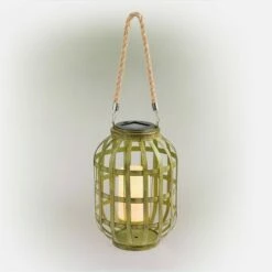 Alpine Corporation 10" Metal Outdoor Lantern with Flickering LED Light Green 10 Alpine Corporation 10" Metal Outdoor Lantern with Flickering LED Light Green -Outdoor Lighting Sales Shop unnamed file 632