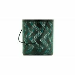 HI-LINE GIFT LTD 9.06" Metal Solar LED Outdoor Lantern with Wave Design Black/Blue - Hi-Line Gift -Outdoor Lighting Sales Shop unnamed file 639