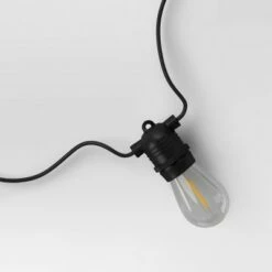 Smith & Hawken Solar LED String Lights with Edison Bulbs - Black Wire - Smith & Hawken™ -Outdoor Lighting Sales Shop unnamed file 66