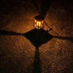 Alpine Corporation Set of 6 Outdoor Solar Powered Hanging/Stake Lanterns Black -Outdoor Lighting Sales Shop unnamed file 666