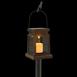 Alpine Corporation Set of 6 Outdoor Solar Powered Hanging/Stake Lanterns Black -Outdoor Lighting Sales Shop unnamed file 667