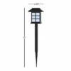 Nature Spring Outdoor Solar LED Garden Lights – Black, 6 Pieces