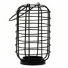 Black Round Metal Wire Pillar Candle Holder with Handle - Foreside Home & Garden