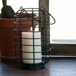 Black Round Metal Wire Pillar Candle Holder with Handle - Foreside Home & Garden 6 Black Round Metal Wire Pillar Candle Holder with Handle - Foreside Home & Garden -Outdoor Lighting Sales Shop unnamed file 705