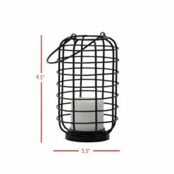 Black Round Metal Wire Pillar Candle Holder with Handle - Foreside Home & Garden 7 Black Round Metal Wire Pillar Candle Holder with Handle - Foreside Home & Garden -Outdoor Lighting Sales Shop unnamed file 706