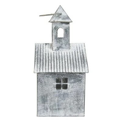 Small White Metal Candle Luminary - Foreside Home & Garden 4 Small White Metal Candle Luminary - Foreside Home & Garden - Image 2