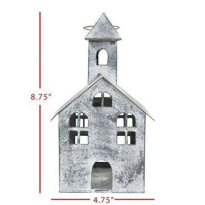 Small White Metal Candle Luminary - Foreside Home & Garden 7 Small White Metal Candle Luminary - Foreside Home & Garden - Image 5