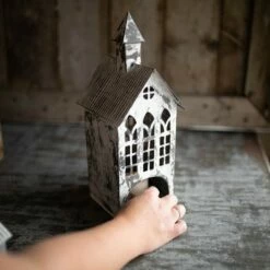 Large White Metal Candle Luminary - Foreside Home & Garden -Outdoor Lighting Sales Shop unnamed file 733