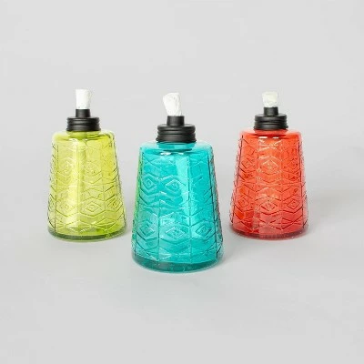 Tiki Brand Tabletop Glass 3pk OP&POP Colors 4 Tiki Brand Tabletop Glass 3pk OP&POP Colors - Image 2