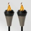 Tiki Brand 65" Island King Large Flame Torch - Gunmetal 2pk