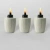 Tiki Brand 5.75" Herringbone Glass Table Torch White 3pk -Outdoor Lighting Sales Shop unnamed file 754