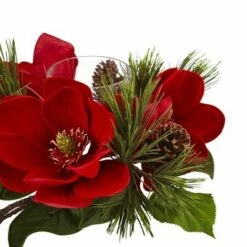 Nearly Natural Red Magnolia and Pine Candelabrum - Red 8 Nearly Natural Red Magnolia and Pine Candelabrum - Red -Outdoor Lighting Sales Shop unnamed file 76