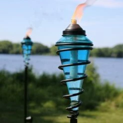 Sunnydaze Decor Sunnydaze Outdoor Adjustable Height Glass and Metal Swirl Patio Table and Lawn Citronella Torch Set - Blue - 4pk 11 Sunnydaze Decor Sunnydaze Outdoor Adjustable Height Glass and Metal Swirl Patio Table and Lawn Citronella Torch Set - Blue - 4pk -Outdoor Lighting Sales Shop unnamed file 766