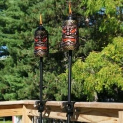 Sunnydaze Decor Sunnydaze Outdoor 3-in-1 Adjustable Height Tiki Face Patio and Lawn Torch Light Set - 4pk -Outdoor Lighting Sales Shop unnamed file 789