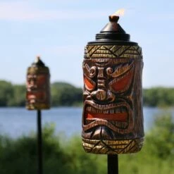 Sunnydaze Decor Sunnydaze Outdoor 3-in-1 Adjustable Height Tiki Face Patio and Lawn Torch Light Set - 2pk -Outdoor Lighting Sales Shop unnamed file 796