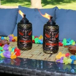 Sunnydaze Decor Sunnydaze Outdoor 3-in-1 Adjustable Height Tiki Face Patio and Lawn Torch Light Set - 2pk -Outdoor Lighting Sales Shop unnamed file 799