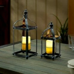 18" Bradford Metal Outdoor Lantern Set Black - Smart Living -Outdoor Lighting Sales Shop unnamed file 80