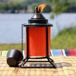 Sunnydaze Decor Sunnydaze Outdoor Metal Patio Deck Poolside Lawn Tabletop Citronella Torch Set - Green, Blue, Orange, and Brown - 8pc -Outdoor Lighting Sales Shop unnamed file 830