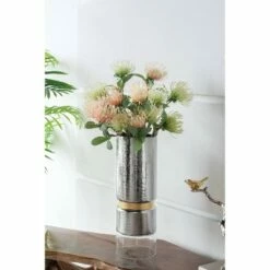 Clear & Mercury Candle Holder - Silver - A&B Home -Outdoor Lighting Sales Shop unnamed file 85