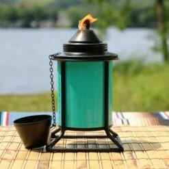 Sunnydaze Decor Sunnydaze Outdoor Metal Patio Deck Poolside Lawn Tabletop Citronella Torch Set - Green, Blue, Orange, and Brown - 4pc -Outdoor Lighting Sales Shop unnamed file 869