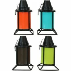 Sunnydaze Decor Sunnydaze Outdoor Metal Patio Deck Poolside Lawn Tabletop Citronella Torch Set - Green, Blue, Orange, and Brown - 4pc -Outdoor Lighting Sales Shop unnamed file 870
