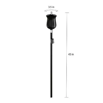 Nature Spring 45" Adjustable Black Metal Flame Torch Lamp 3 Nature Spring 45" Adjustable Black Metal Flame Torch Lamp