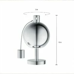 Nature Spring 10" Tabletop Torch Lamp With Stainless Steel Citronella Canister and Fiberglass Wick