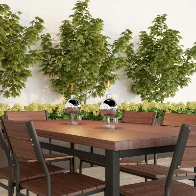 Nature Spring 10" Tabletop Torch Lamp With Stainless Steel Citronella Canister and Fiberglass Wick 6 Nature Spring 10" Tabletop Torch Lamp With Stainless Steel Citronella Canister and Fiberglass Wick - Image 4