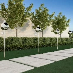 Outdoor Torch Lamp- 45" Patio/Backyard Stainless Steel Fuel Canister Flame Light for Citronella with Fiberglass Wick by Nature Spring -Outdoor Lighting Sales Shop unnamed file 885