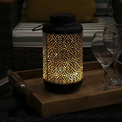 Sunnydaze Decor Sunnydaze Outdoor Almagra Decorative Jar Solar LED Lantern with Warm White String Lights - 10" - Bronze 3 Sunnydaze Decor Sunnydaze Outdoor Almagra Decorative Jar Solar LED Lantern with Warm White String Lights - 10" - Bronze