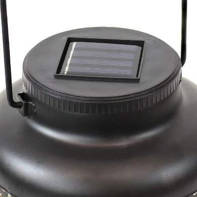 Sunnydaze Decor Sunnydaze Outdoor Almagra Decorative Jar Solar LED Lantern with Warm White String Lights - 10" - Bronze 5 Sunnydaze Decor Sunnydaze Outdoor Almagra Decorative Jar Solar LED Lantern with Warm White String Lights - 10" - Bronze - Image 3