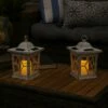 Sunnydaze Decor Sunnydaze Outdoor Lucien Hanging Tabletop Solar LED Rustic Farmhouse Decorative Candle Lantern - 9" - White - 2pk 2 Sunnydaze Decor Sunnydaze Outdoor Lucien Hanging Tabletop Solar LED Rustic Farmhouse Decorative Candle Lantern - 9" - White - 2pk -Outdoor Lighting Sales Shop unnamed file 945
