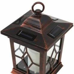 Sunnydaze Decor Sunnydaze Outdoor Lucien Hanging Tabletop Solar LED Rustic Farmhouse Decorative Candle Lantern - 9" - Copper - 2pk 14 Sunnydaze Decor Sunnydaze Outdoor Lucien Hanging Tabletop Solar LED Rustic Farmhouse Decorative Candle Lantern - 9" - Copper - 2pk -Outdoor Lighting Sales Shop unnamed file 974