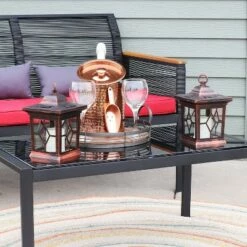 Sunnydaze Decor Sunnydaze Outdoor Lucien Hanging Tabletop Solar LED Rustic Farmhouse Decorative Candle Lantern - 9" - Copper - 2pk 17 Sunnydaze Decor Sunnydaze Outdoor Lucien Hanging Tabletop Solar LED Rustic Farmhouse Decorative Candle Lantern - 9" - Copper - 2pk -Outdoor Lighting Sales Shop unnamed file 977