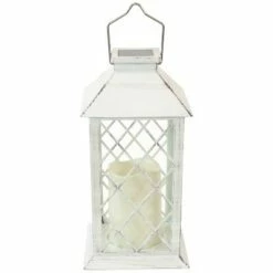 Sunnydaze Decor Sunnydaze Outdoor Concord Hanging Tabletop Solar LED Rustic Farmhouse Decorative Candle Lantern - 11" - White 11 Sunnydaze Decor Sunnydaze Outdoor Concord Hanging Tabletop Solar LED Rustic Farmhouse Decorative Candle Lantern - 11" - White -Outdoor Lighting Sales Shop unnamed file 986